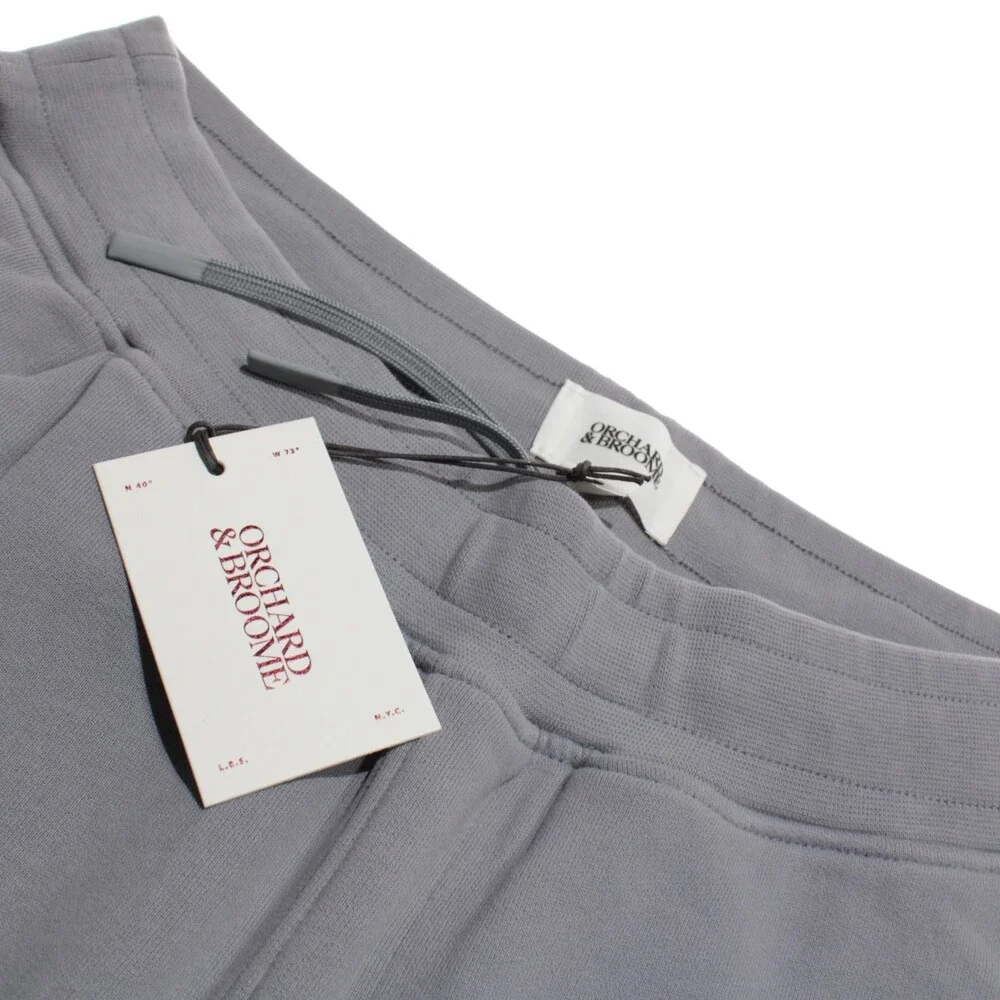 Orchard & Broome NWT Jogger Sweatpants Size M Clinton in Cloud Gray Cotton Blend